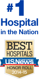 Number 1 hospital in the nation by U.S. News and World Report